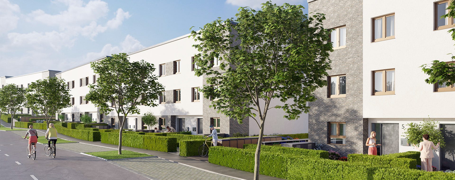 Außenansicht eines Neubauprojektes von Bonava in Düsseldorf
