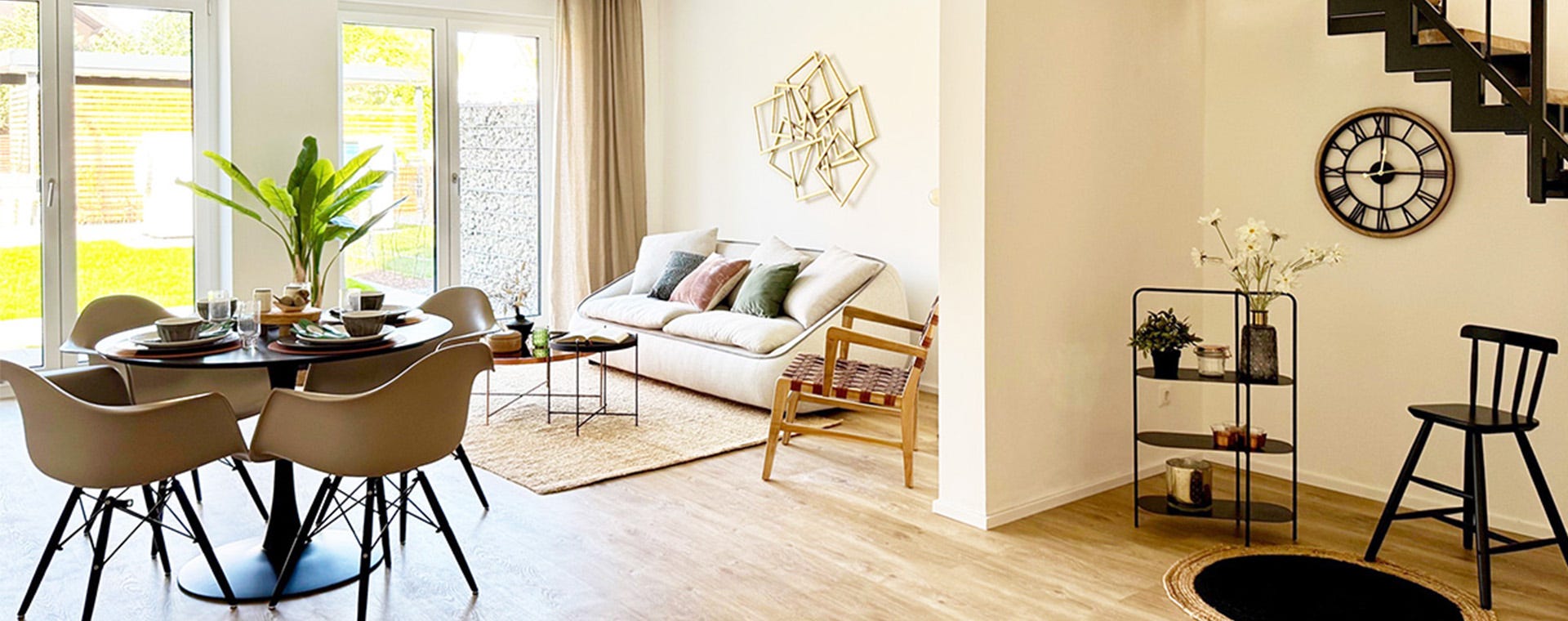 Wohnzimmer des Musterhauses in Herzogenrath