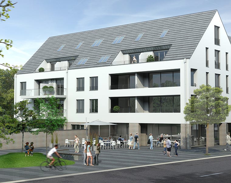 Wohnungen in Alt-Niehl in der Sebastianstraße Referenzfoto eines Neubauprojektes von Bonava