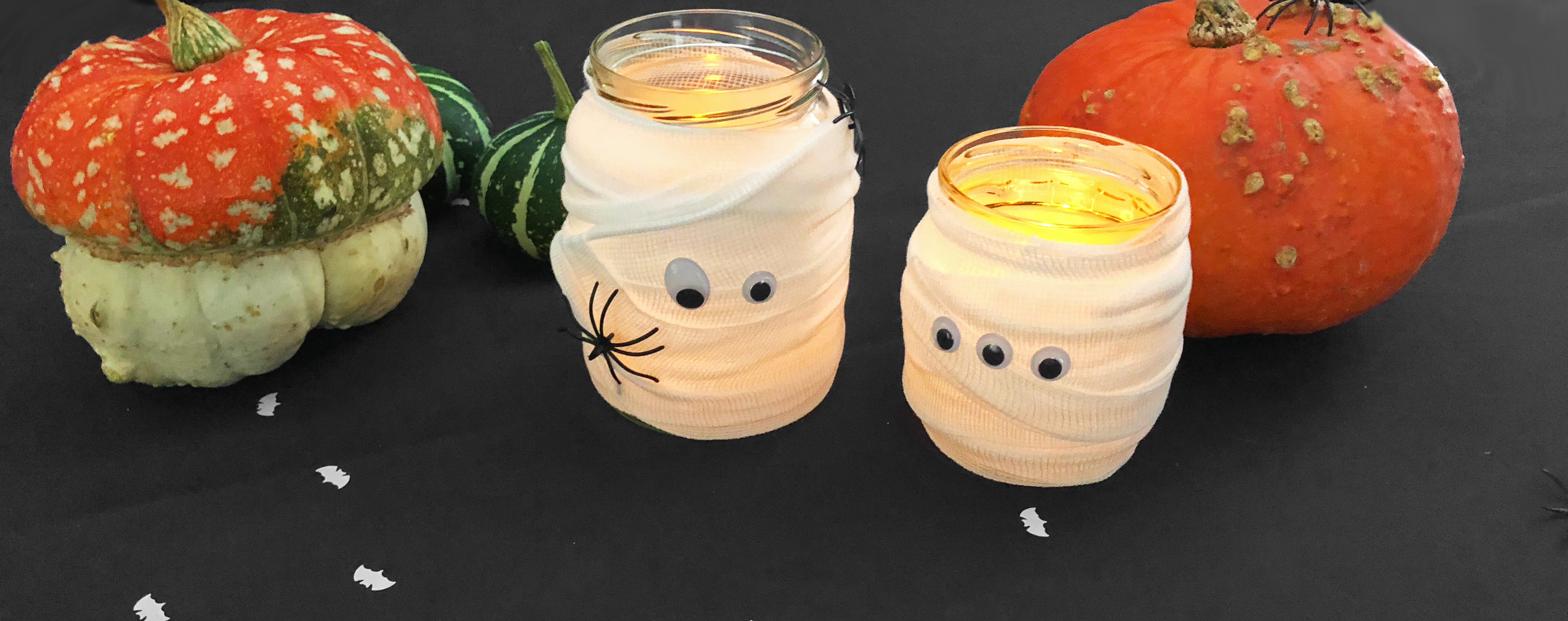 Halloween DIY Mumien-WindlichtBonava