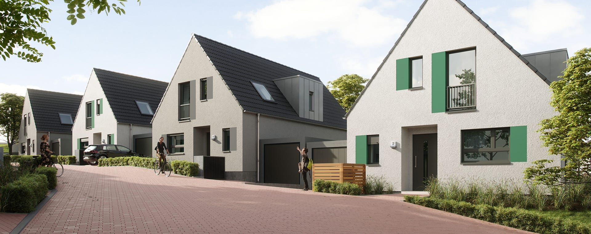 Außenansicht eines Neubauprojektes von Bonava in Wülfrath